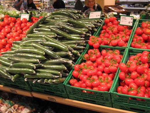vegetables at grocery store by Hotel Illuster