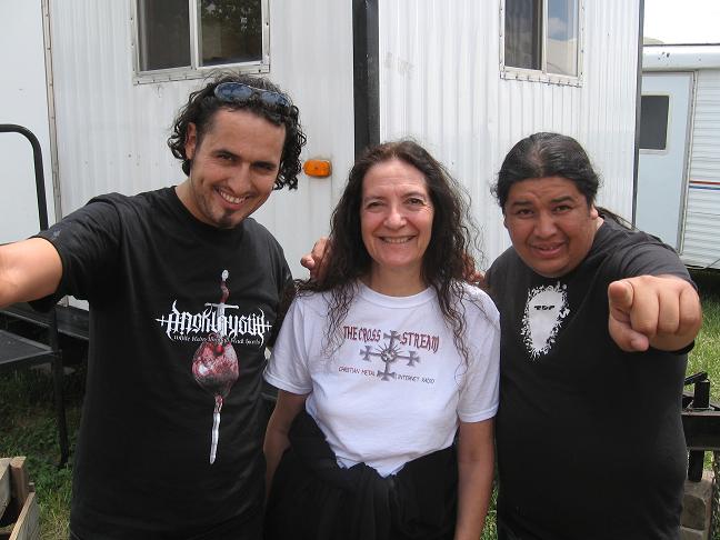 Cindy with Deborah fill-in drummer (Luis) and guitarist