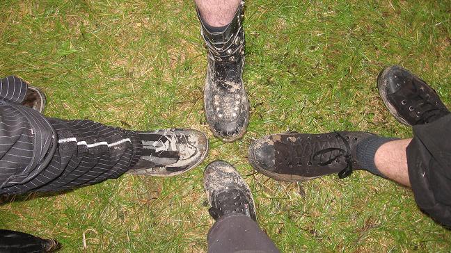 muddy shoes