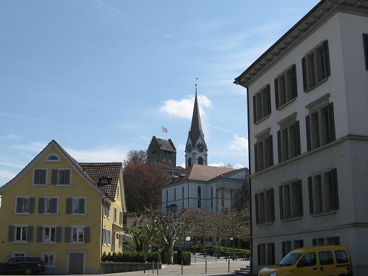 Goal for our walk - fortress and church - for great view of Uster.