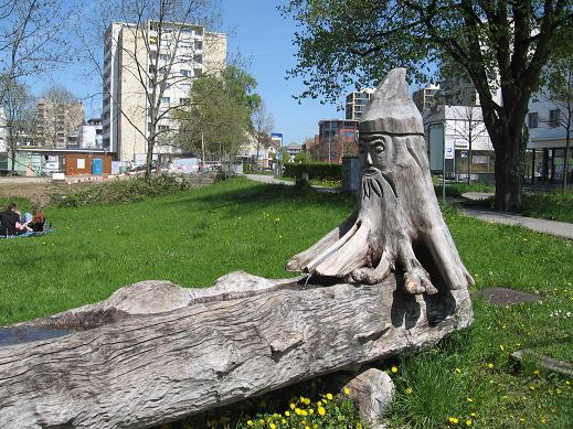 carved log