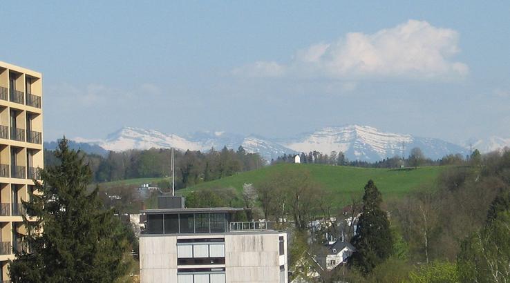 hotel room - view from balcony - Alps