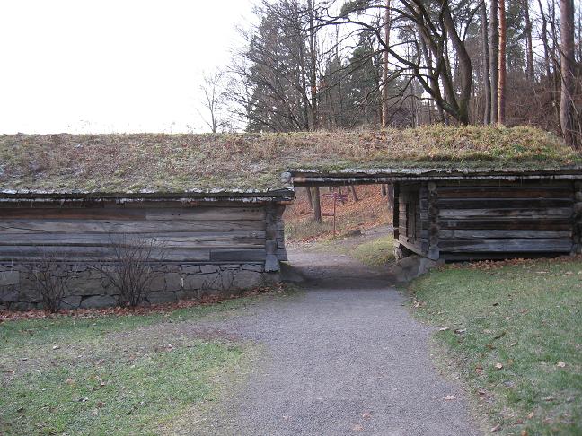 Thatched roof bridge