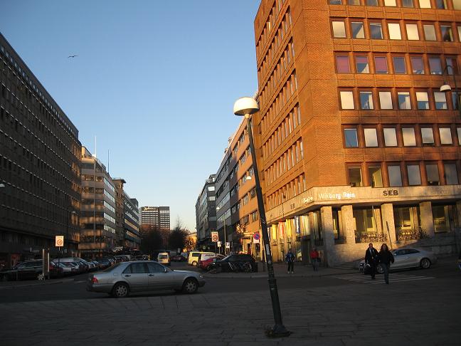 Busy street in Oslo